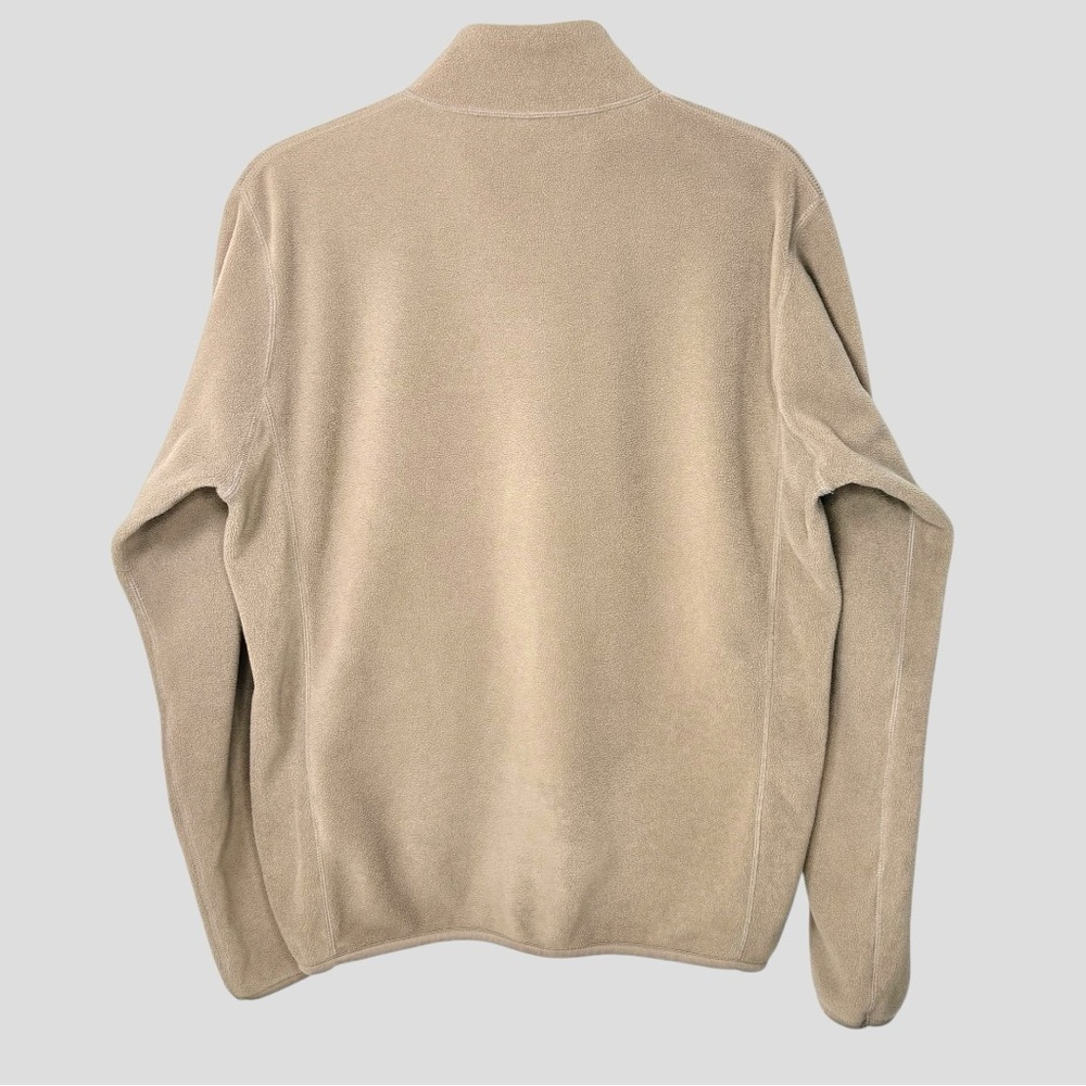 Uniqlo Sherpa Fleece Jacket Beige Full Zip 2010s Gorpcore Granola Grandpa Sleaze - Picture 2 of 10